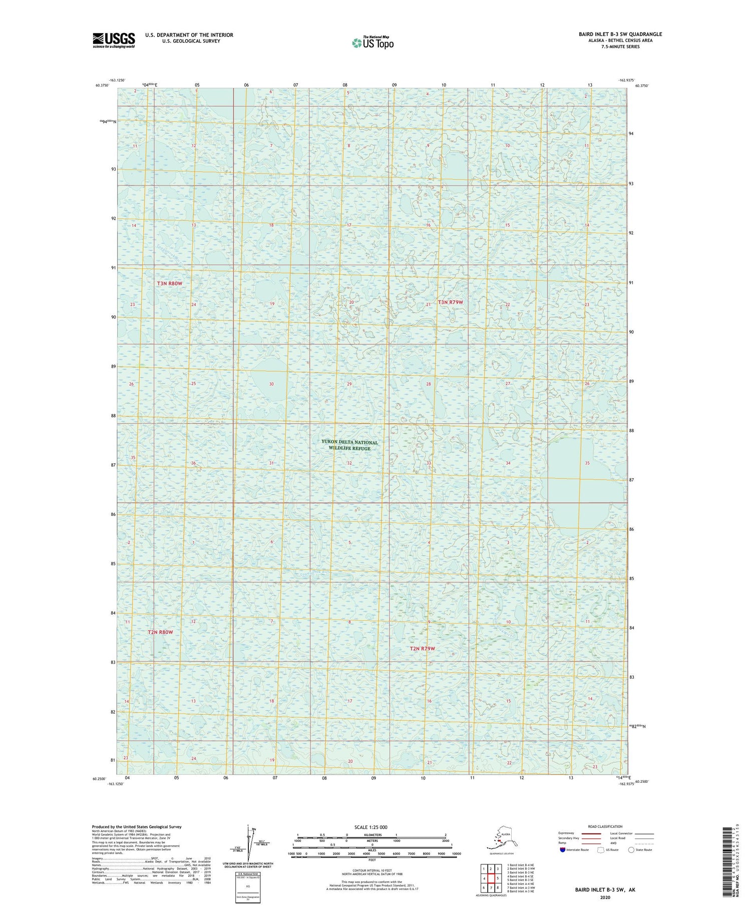 Baird Inlet B-3 SW Alaska US Topo Map Image