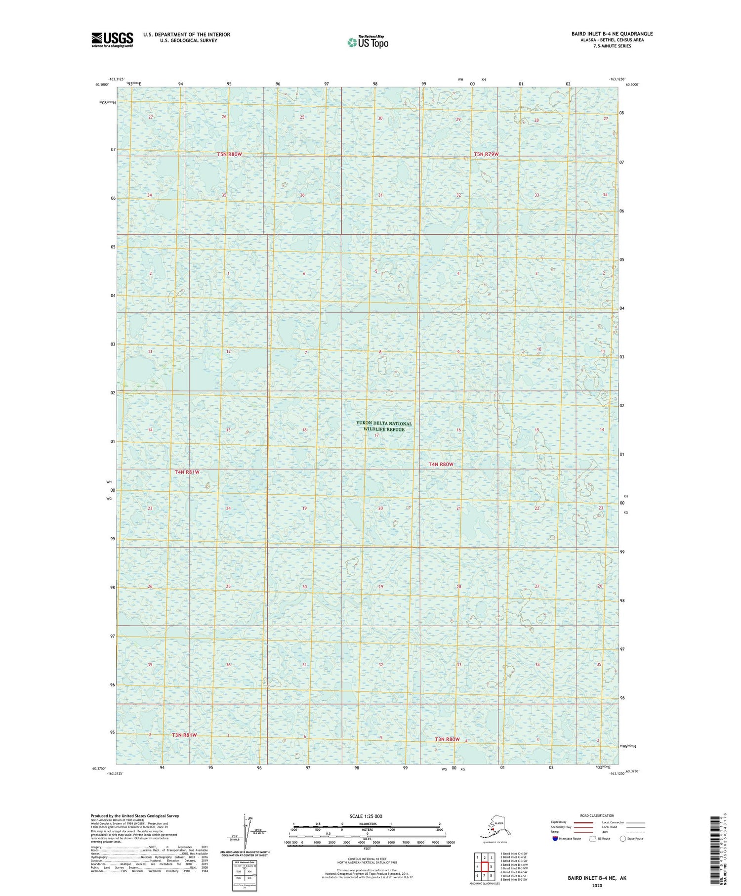 Baird Inlet B-4 NE Alaska US Topo Map Image