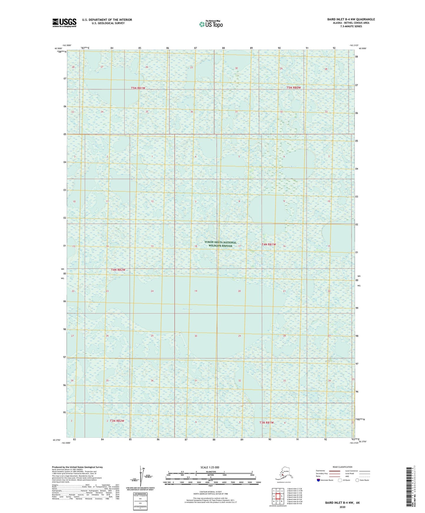 Baird Inlet B-4 NW Alaska US Topo Map Image