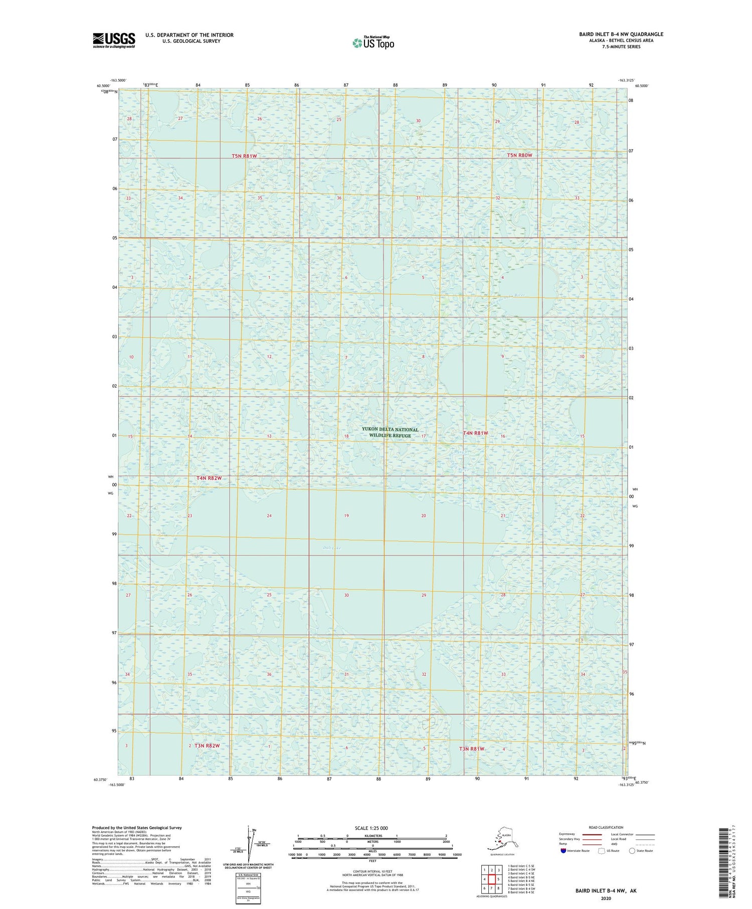 Baird Inlet B-4 NW Alaska US Topo Map Image