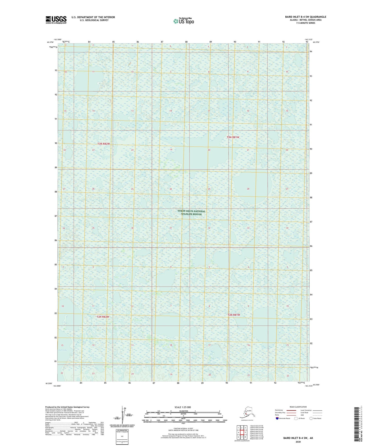 Baird Inlet B-4 SW Alaska US Topo Map Image