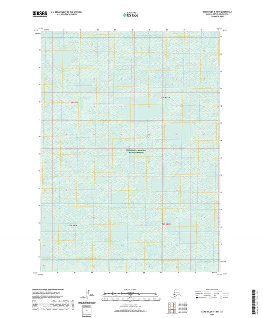Baird Inlet B-4 SW Alaska US Topo Map Image