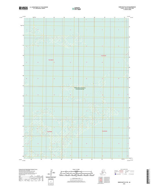 Baird Inlet B-5 SW Alaska US Topo Map Image