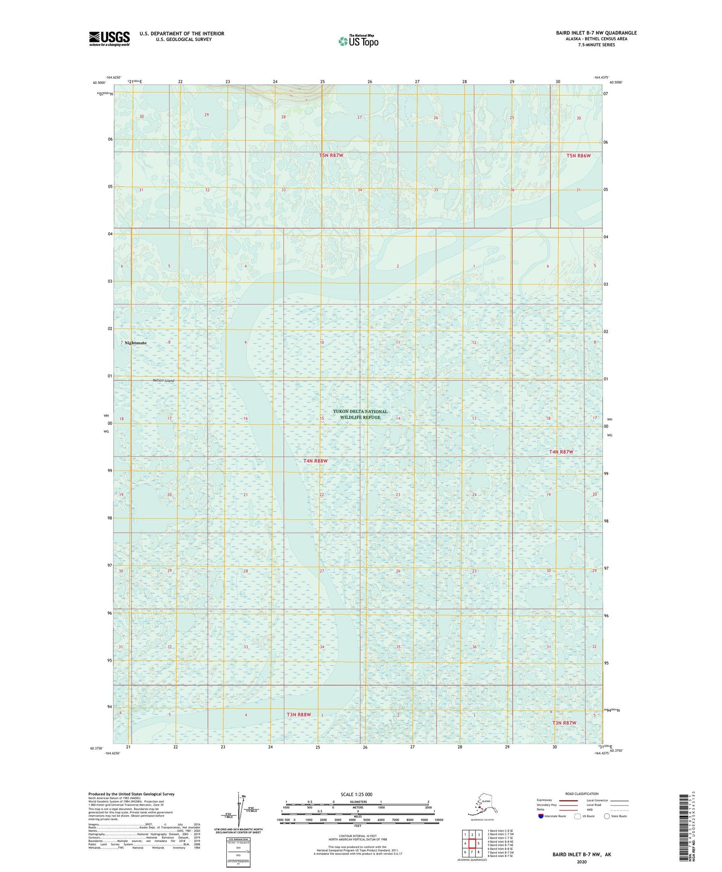 Baird Inlet B-7 NW Alaska US Topo Map Image