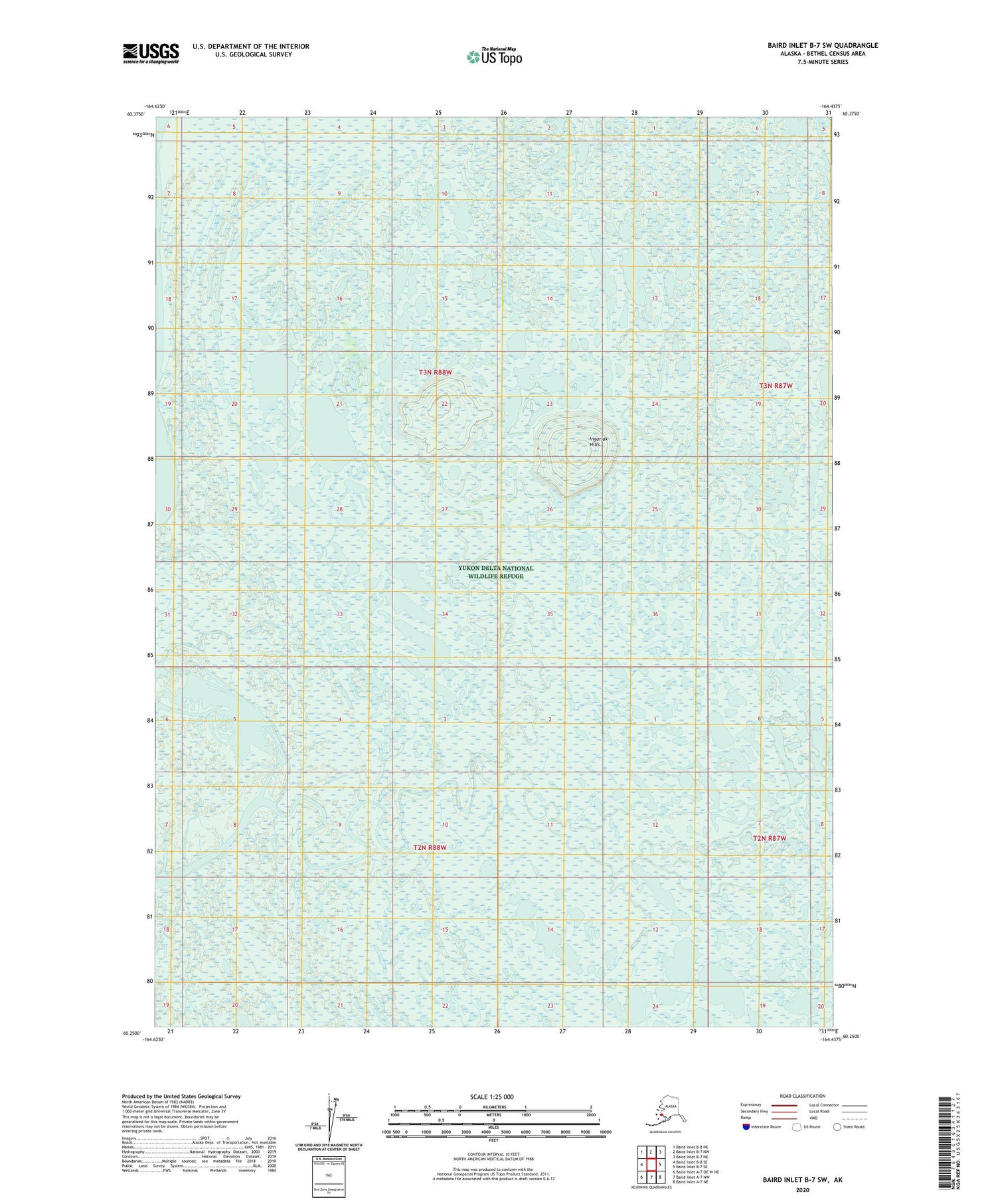 Baird Inlet B-7 SW Alaska US Topo Map Image