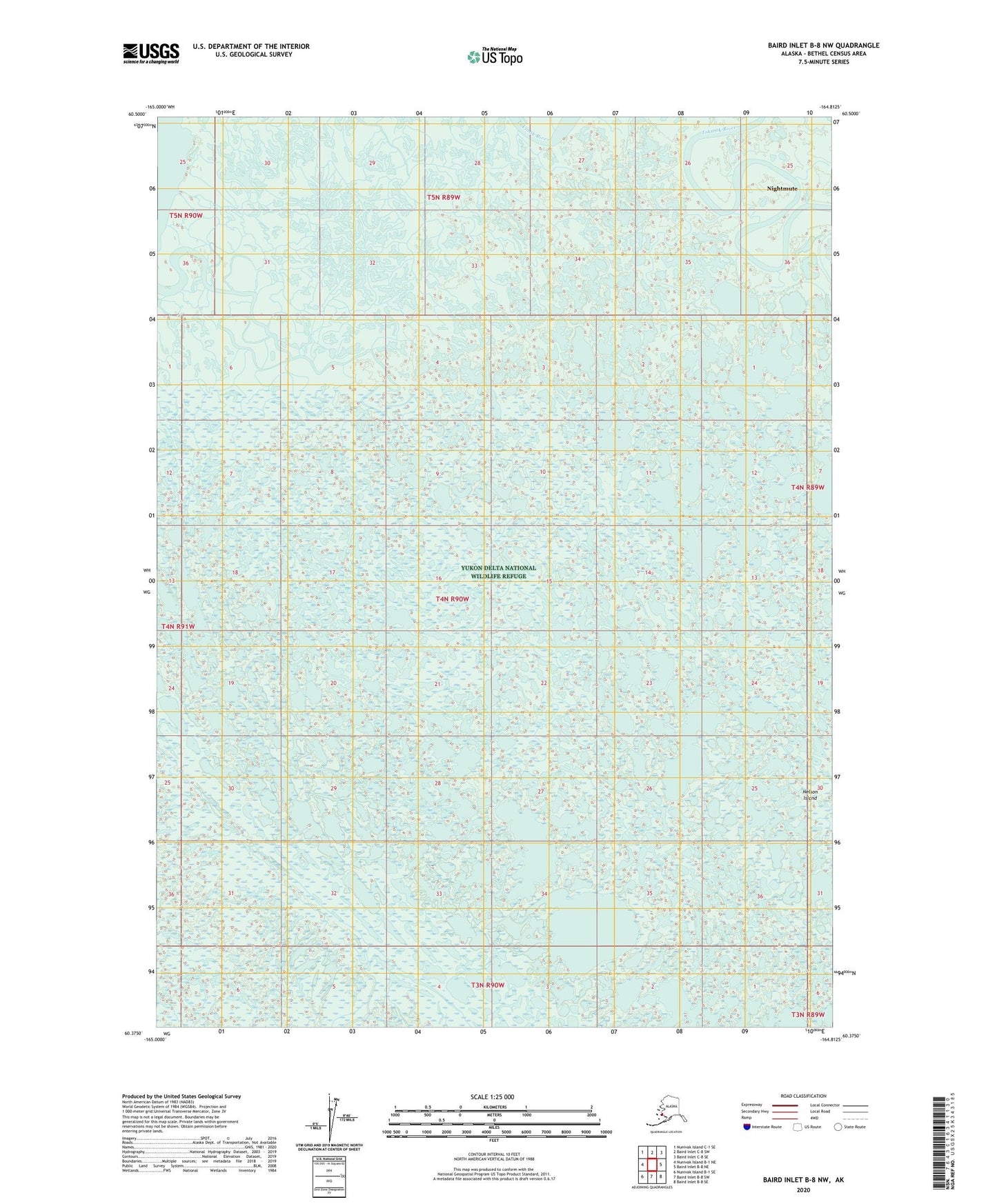 Baird Inlet B-8 NW Alaska US Topo Map Image