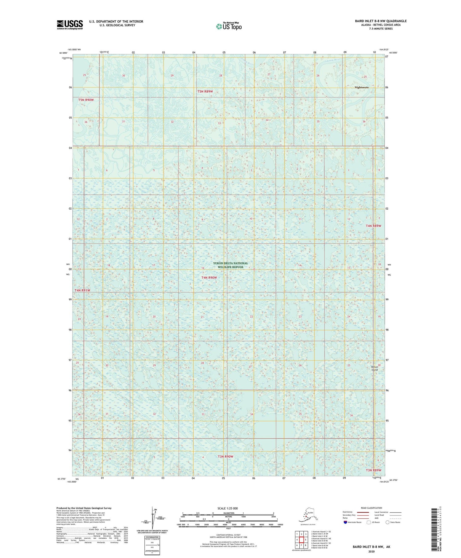 Baird Inlet B-8 NW Alaska US Topo Map Image
