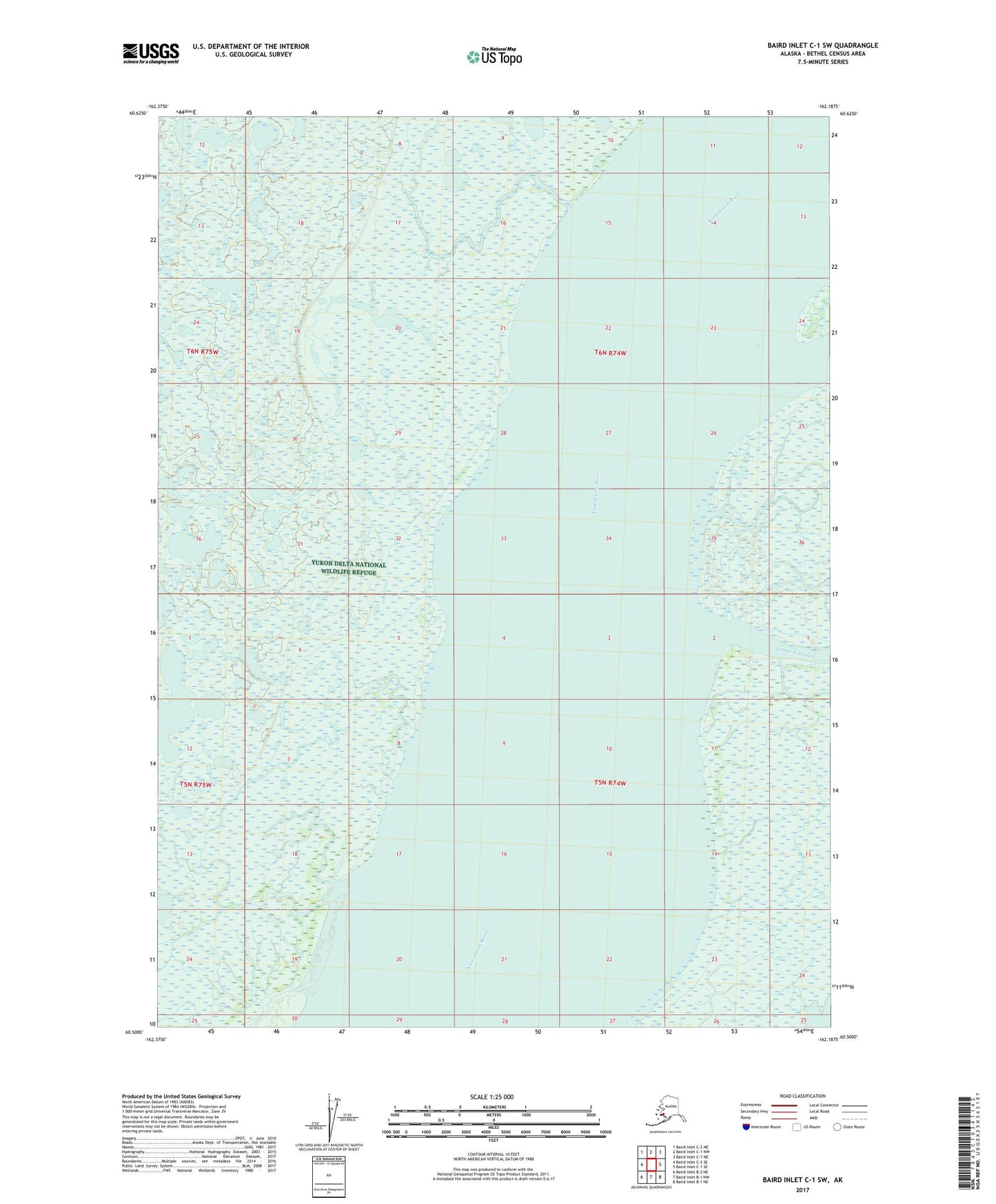 Baird Inlet C-1 SW Alaska US Topo Map Image