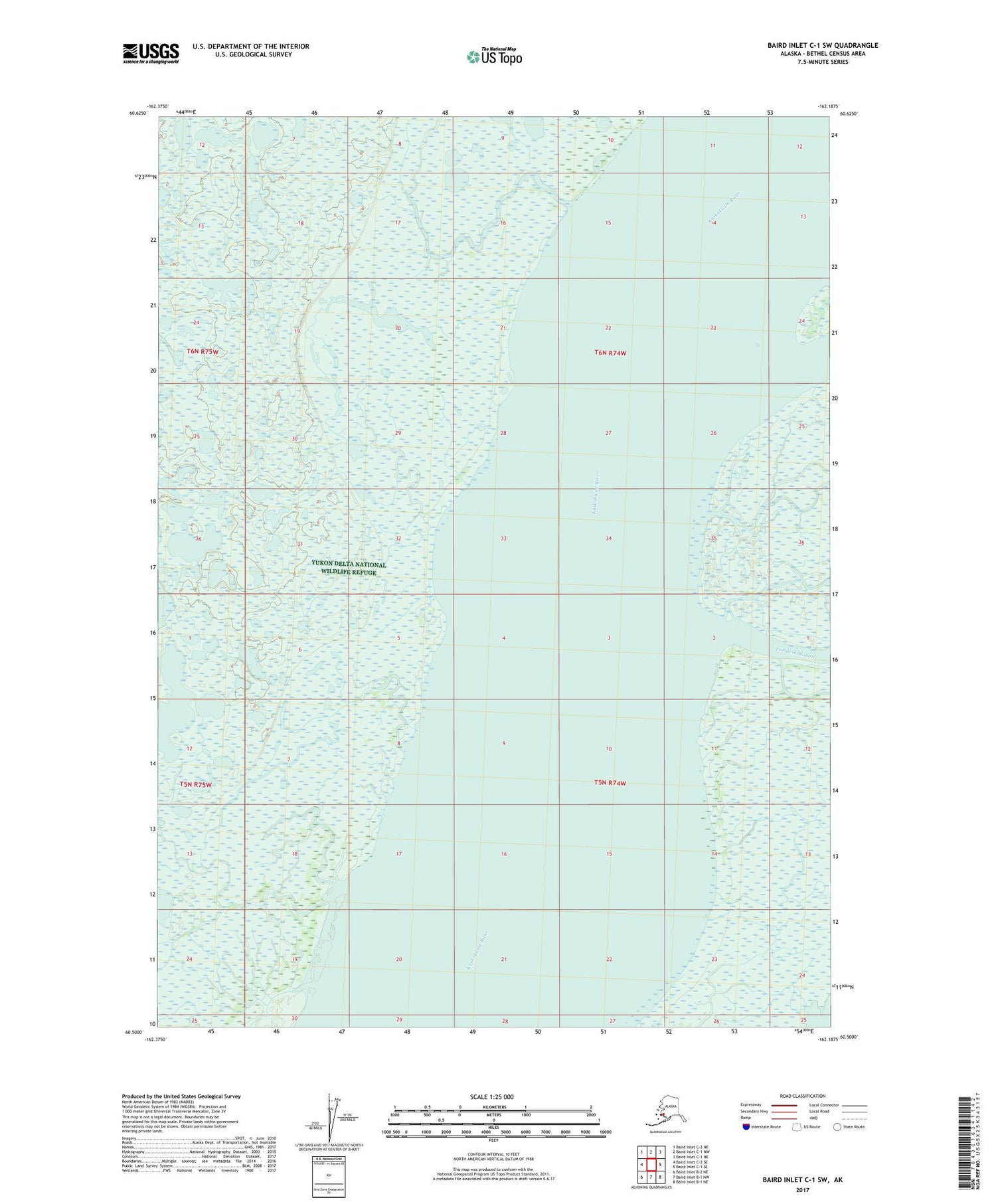 Baird Inlet C-1 SW Alaska US Topo Map Image