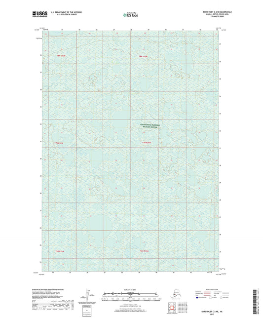 Baird Inlet C-2 NE Alaska US Topo Map Image