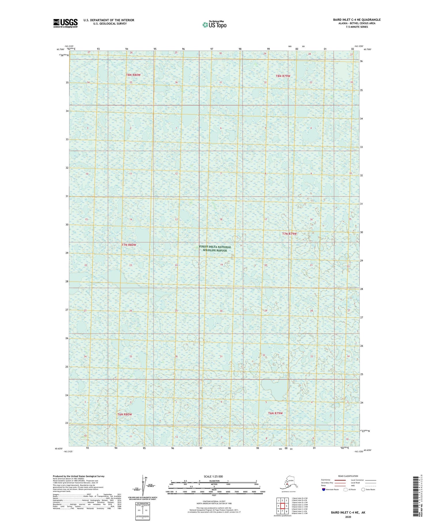 Baird Inlet C-4 NE Alaska US Topo Map Image