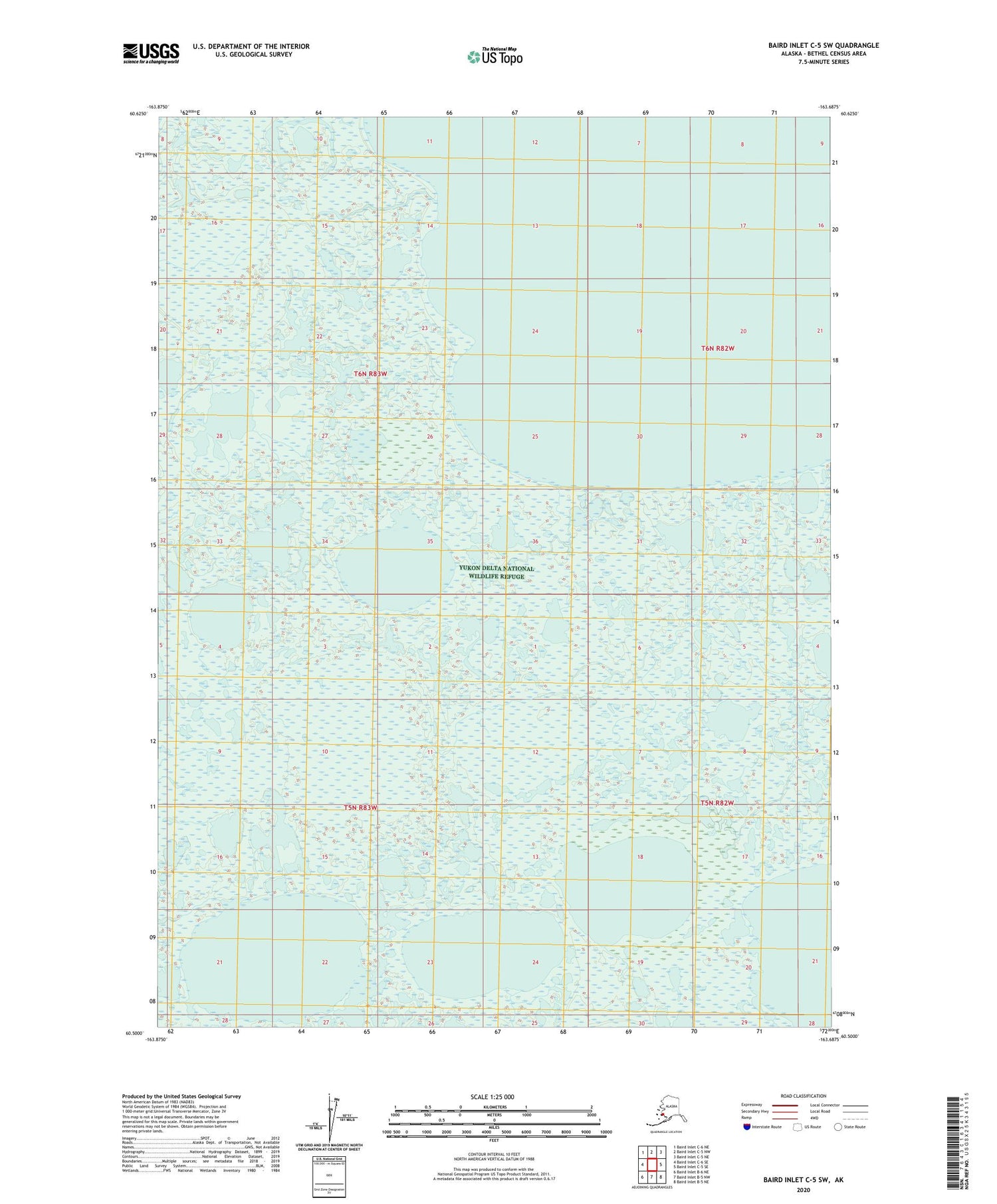 Baird Inlet C-5 SW Alaska US Topo Map Image