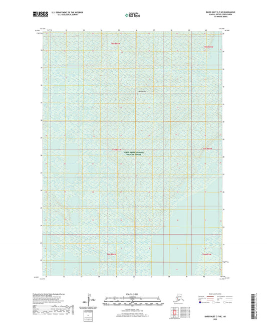 Baird Inlet C-7 NE Alaska US Topo Map Image
