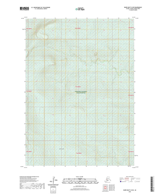 Baird Inlet C-8 NE Alaska US Topo Map Image
