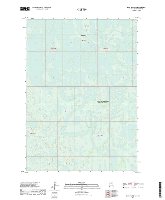 Baird Inlet D-1 SW Alaska US Topo Map Image