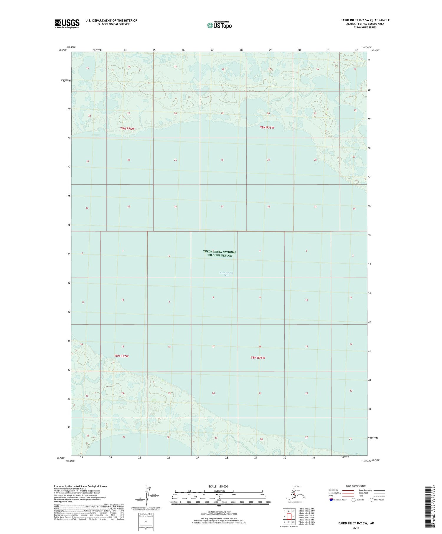 Baird Inlet D-2 SW Alaska US Topo Map Image