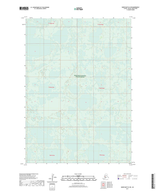 Baird Inlet D-3 NE Alaska US Topo Map Image