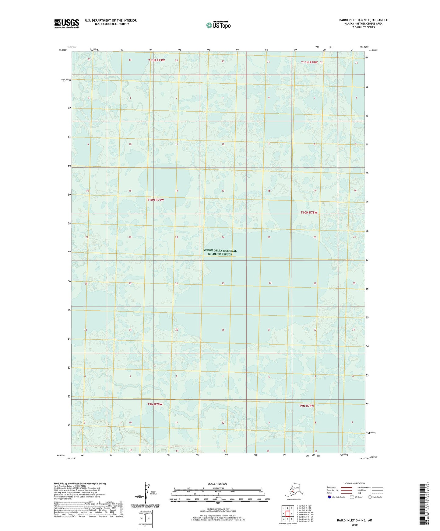 Baird Inlet D-4 NE Alaska US Topo Map Image