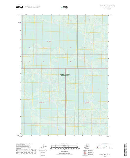 Baird Inlet D-4 SW Alaska US Topo Map Image
