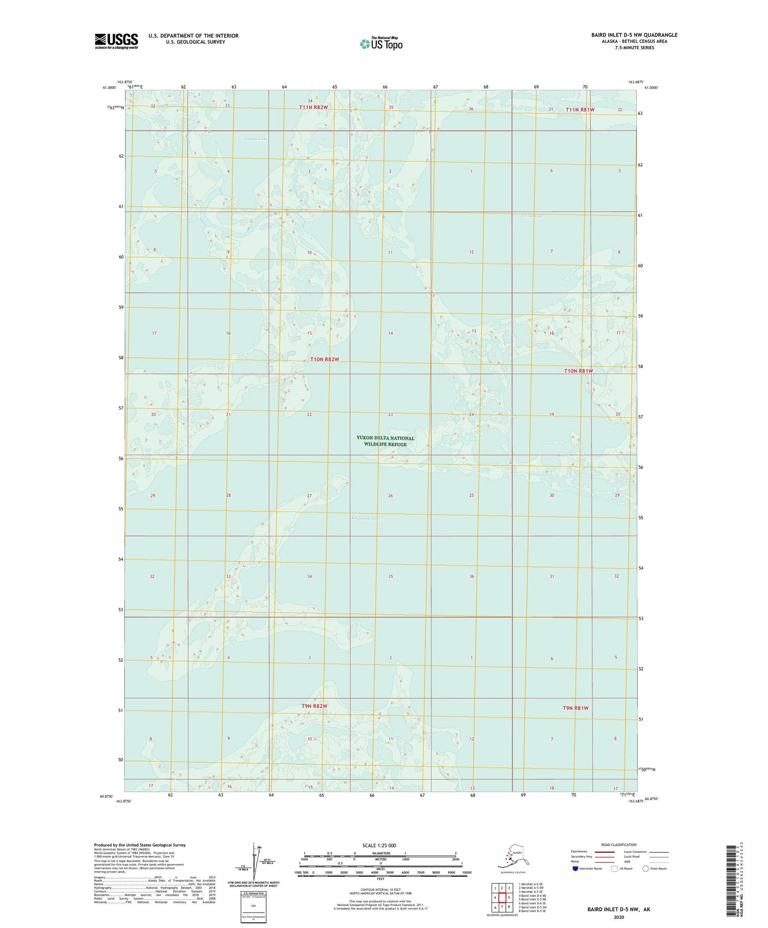 Baird Inlet D-5 NW Alaska US Topo Map Image