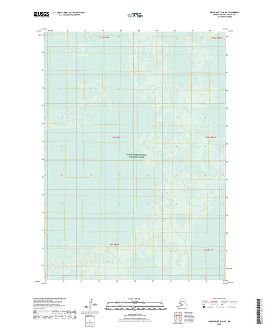 Baird Inlet D-6 NE Alaska US Topo Map Image