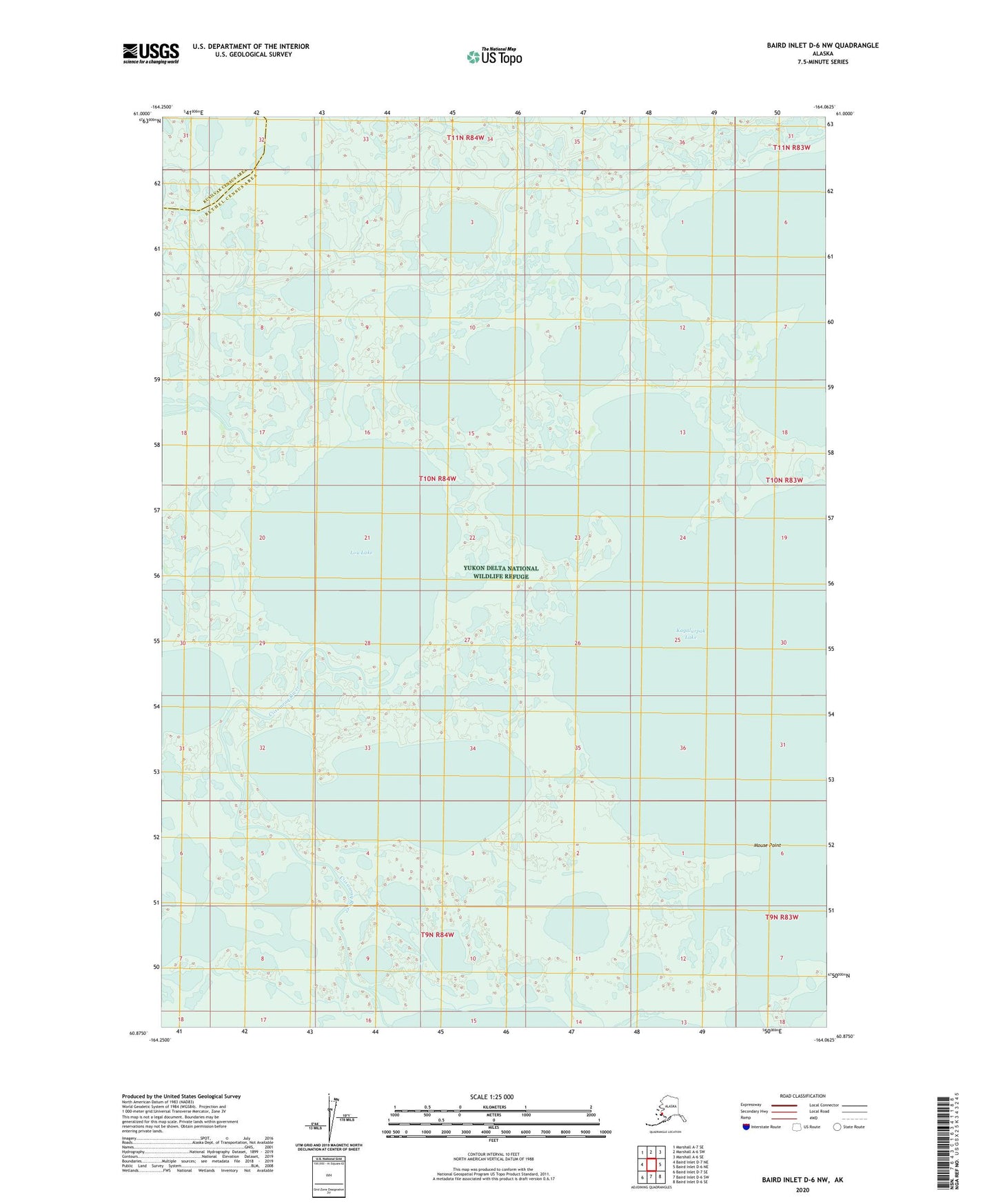 Baird Inlet D-6 NW Alaska US Topo Map Image