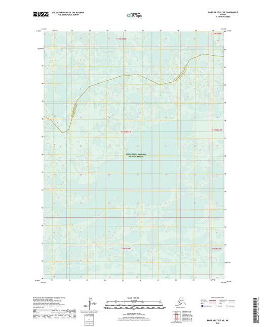 Baird Inlet D-7 NE Alaska US Topo Map Image