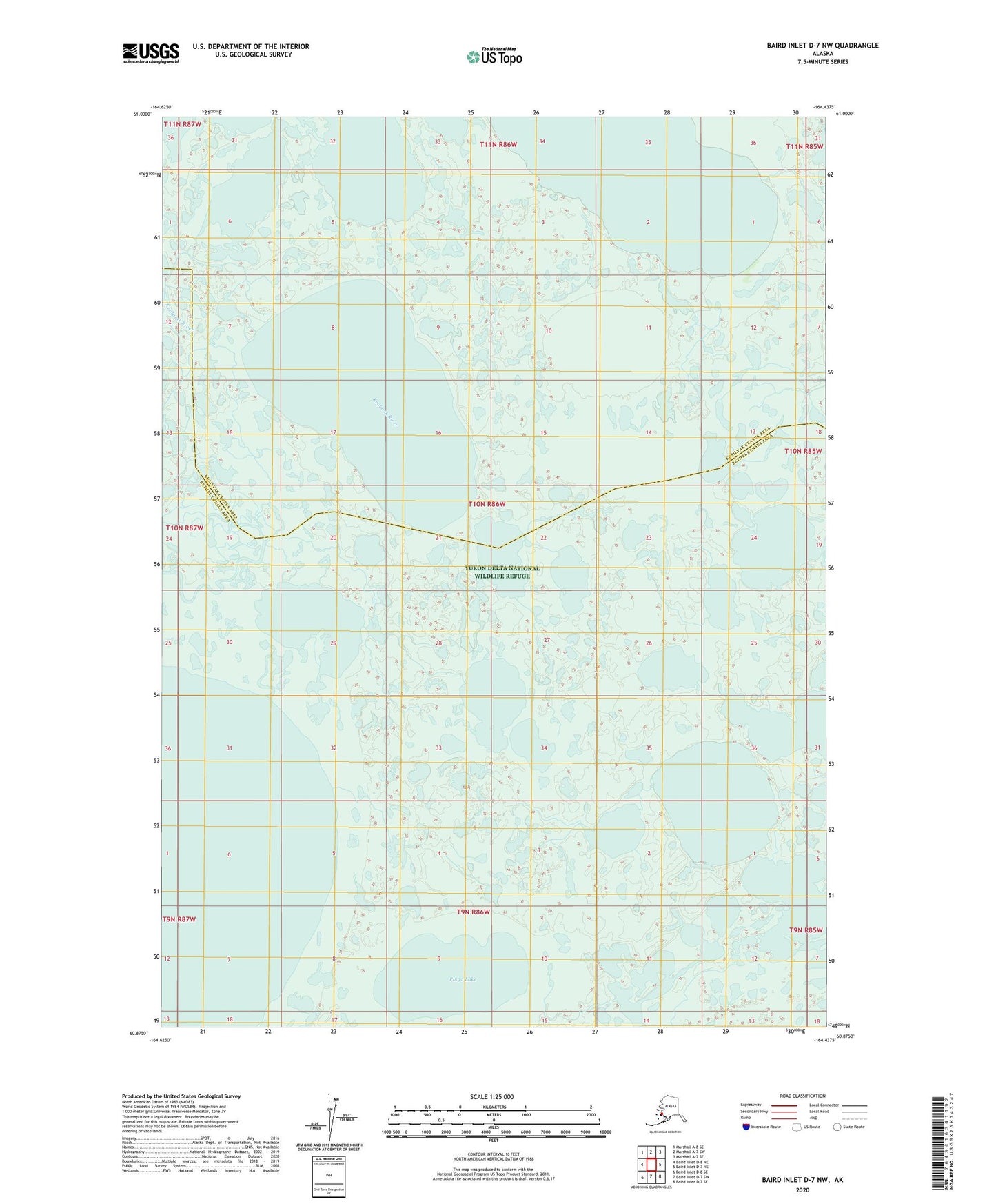 Baird Inlet D-7 NW Alaska US Topo Map Image