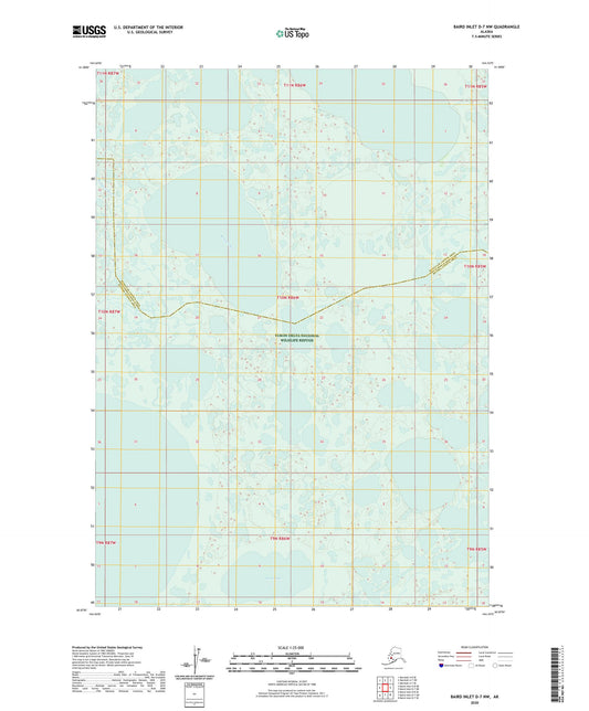 Baird Inlet D-7 NW Alaska US Topo Map Image