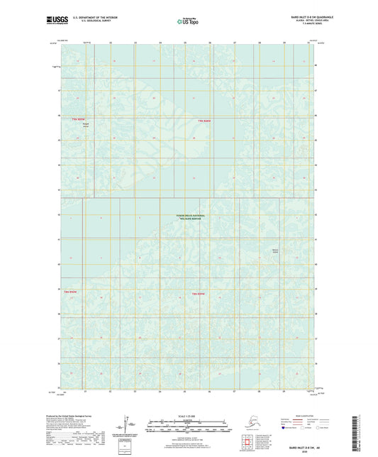 Baird Inlet D-8 SW Alaska US Topo Map Image