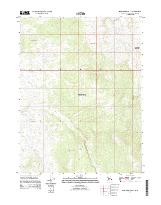 Baird Mountains A-1 SE Alaska US Topo Map Image