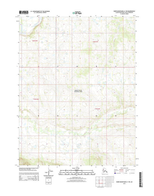 Baird Mountains A-1 SW Alaska US Topo Map Image