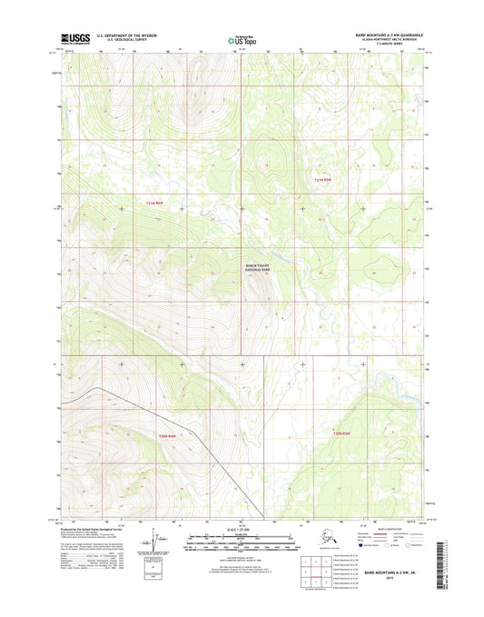 Baird Mountains A-2 NW Alaska US Topo Map Image