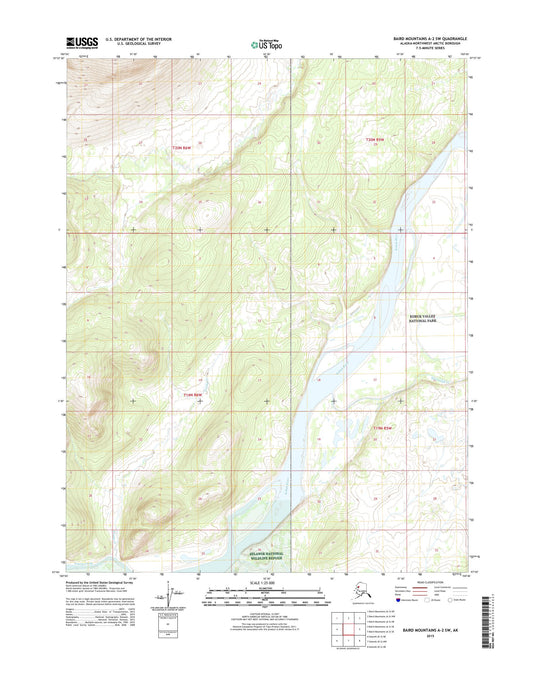 Baird Mountains A-2 SW Alaska US Topo Map Image
