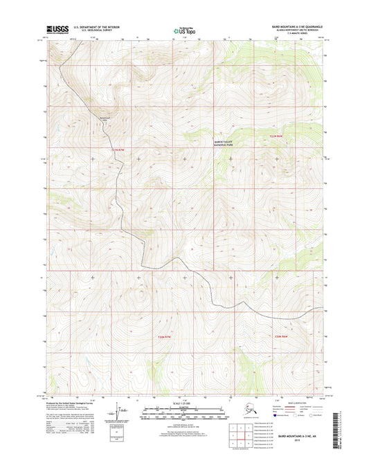 Baird Mountains A-3 NE Alaska US Topo Map Image