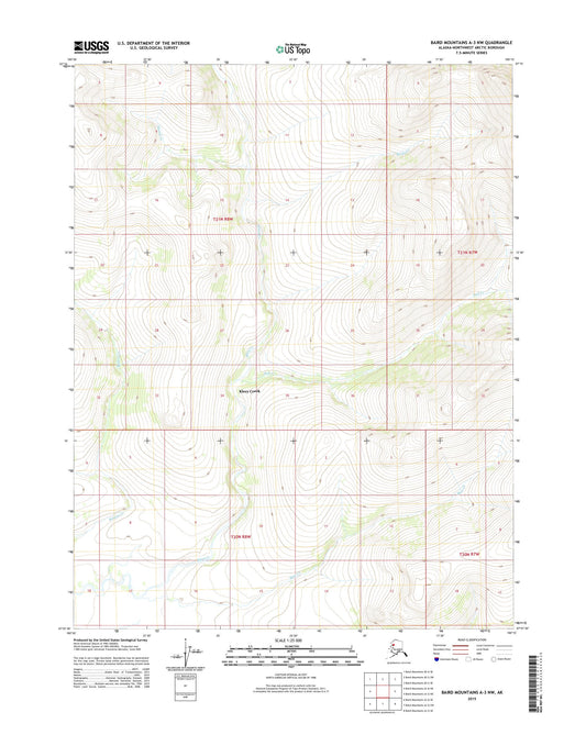 Baird Mountains A-3 NW Alaska US Topo Map Image