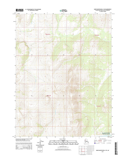 Baird Mountains A-3 SE Alaska US Topo Map Image