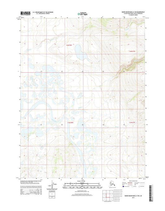 Baird Mountains A-3 SW Alaska US Topo Map Image