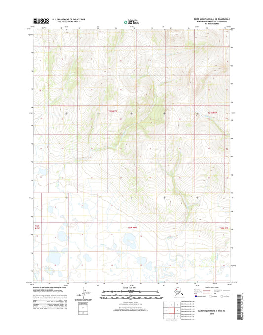 Baird Mountains A-4 NE Alaska US Topo Map Image