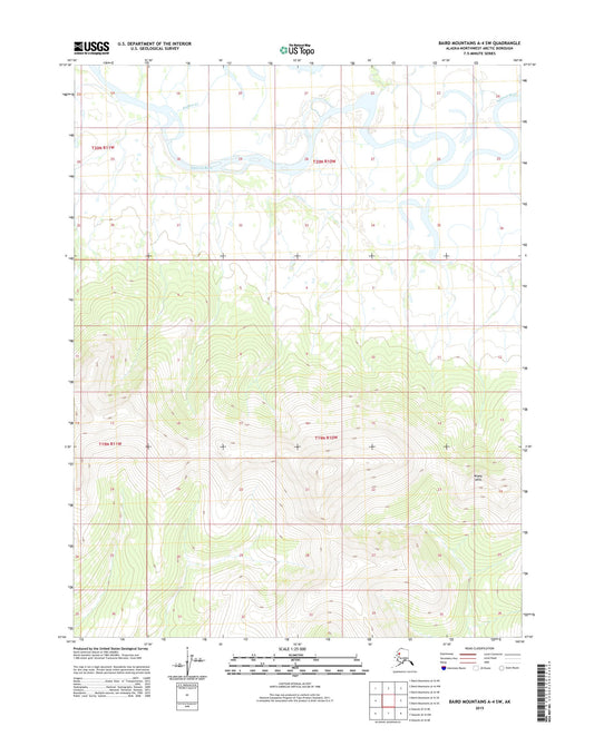 Baird Mountains A-4 SW Alaska US Topo Map Image