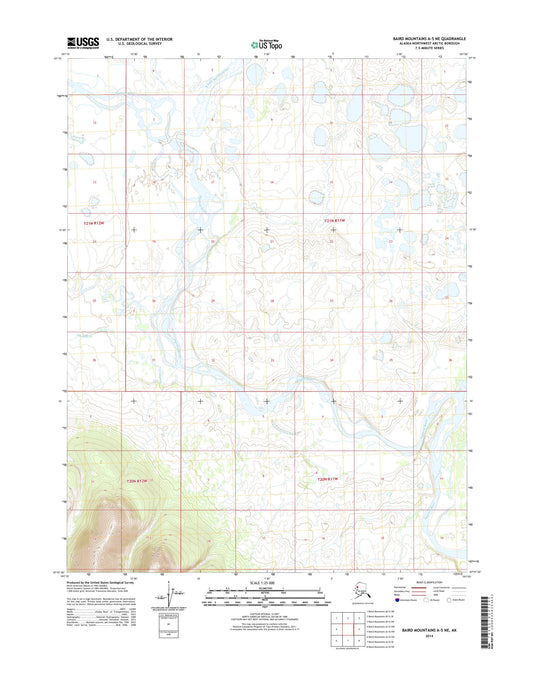 Baird Mountains A-5 NE Alaska US Topo Map Image