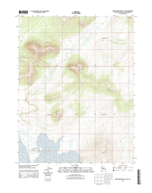 Baird Mountains A-6 SE Alaska US Topo Map Image