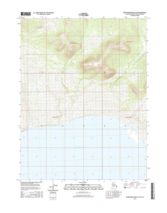 Baird Mountains A-6 SW Alaska US Topo Map Image