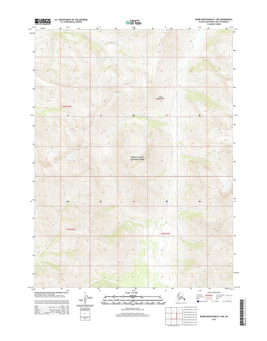 Baird Mountains B-1 NW Alaska US Topo Map Image