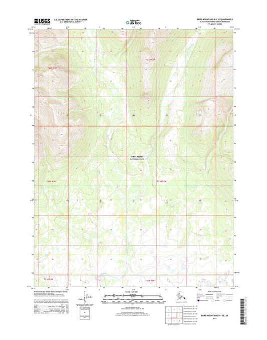 Baird Mountains B-1 SE Alaska US Topo Map Image