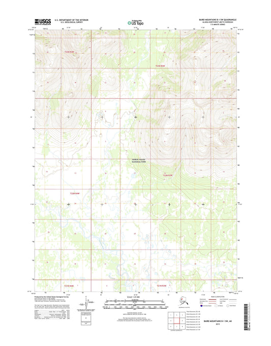 Baird Mountains B-1 SW Alaska US Topo Map Image