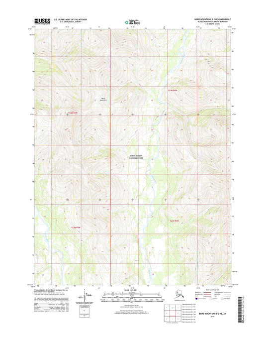 Baird Mountains B-2 NE Alaska US Topo Map Image