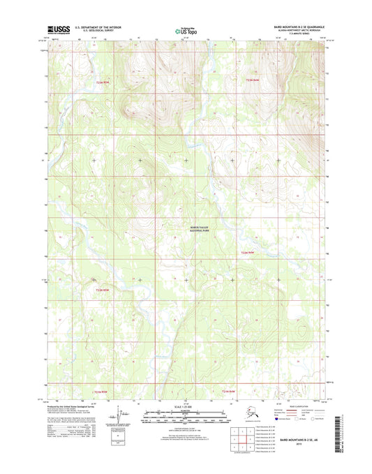 Baird Mountains B-2 SE Alaska US Topo Map Image