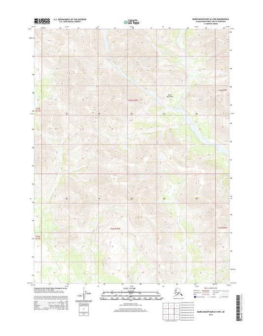Baird Mountains B-4 NW Alaska US Topo Map Image