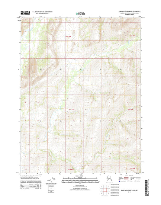 Baird Mountains B-4 SE Alaska US Topo Map Image